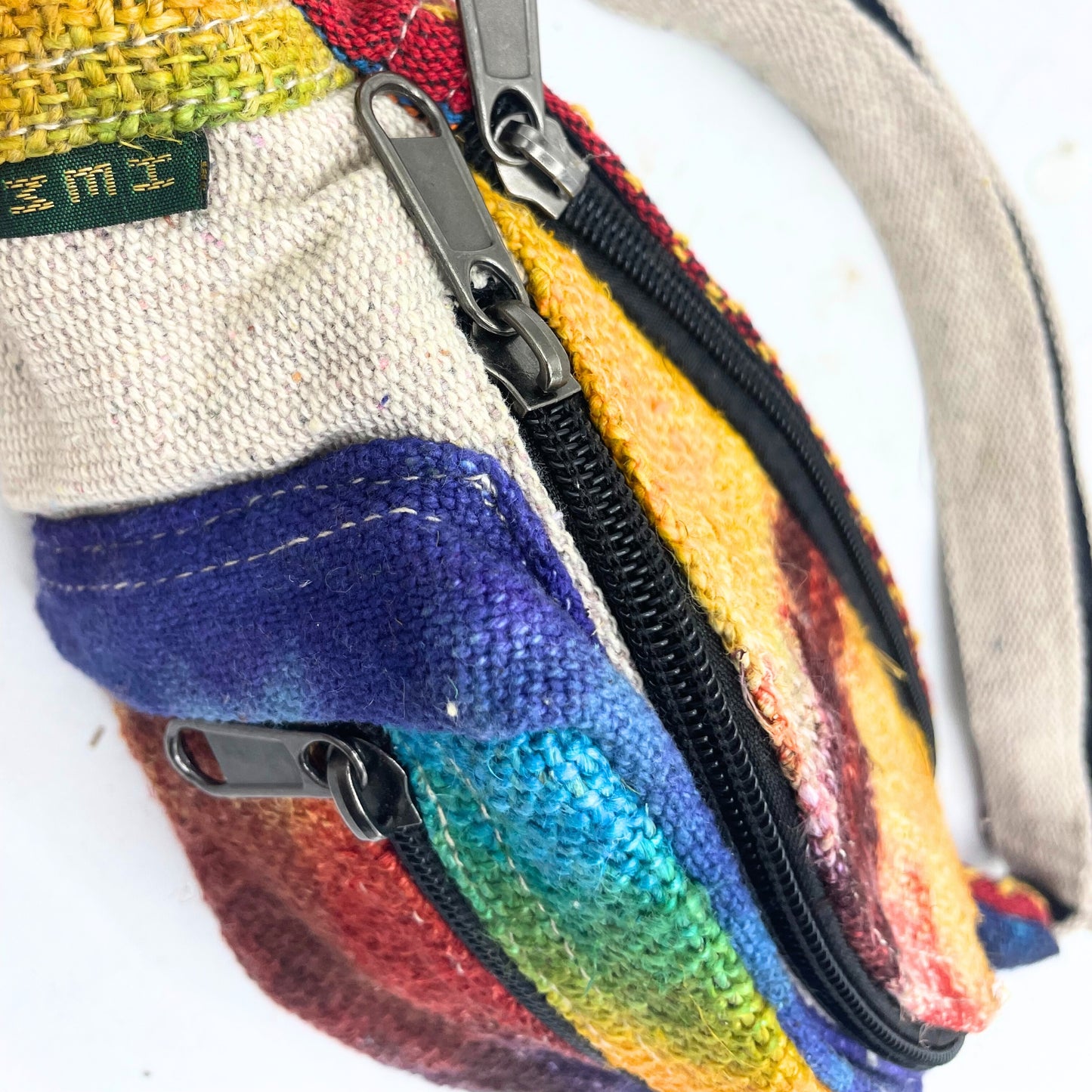 Handmade Hemp Tie-Dye Bum Bag