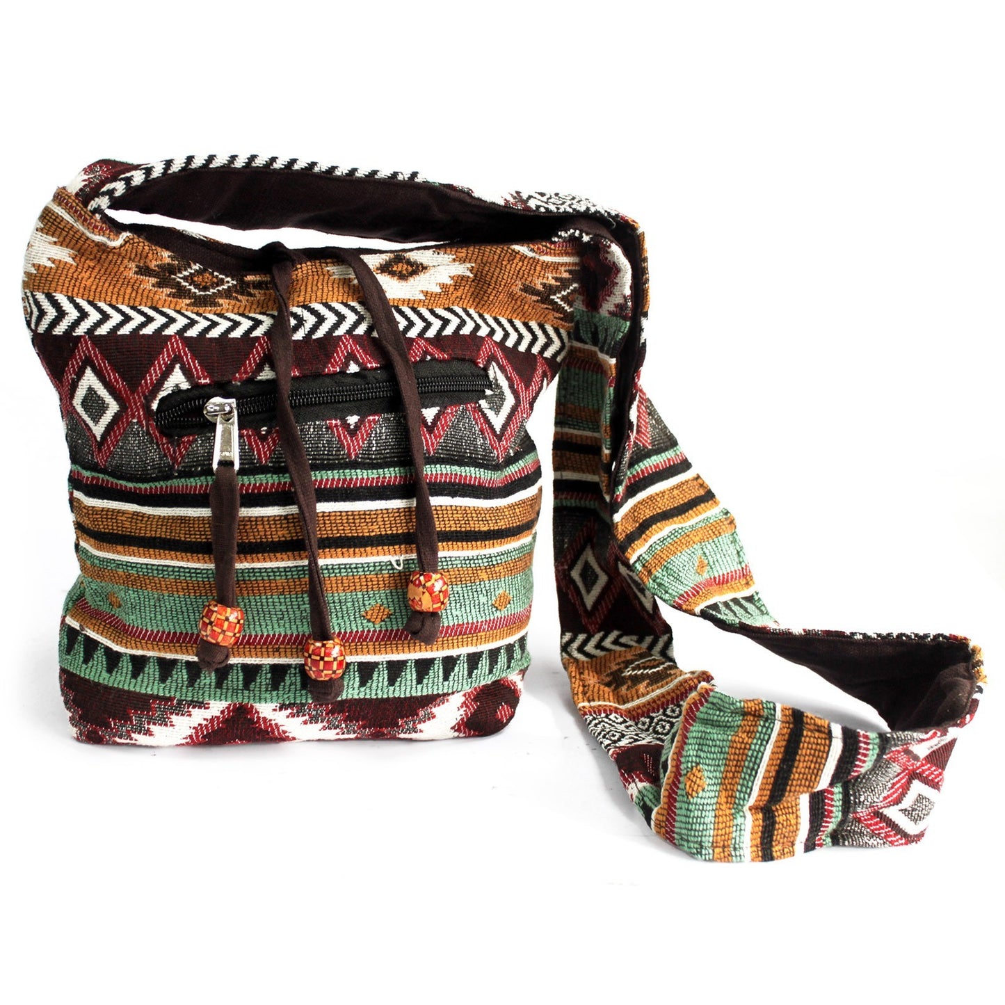 Jacquard Nepal Style Sling Bag – Earth Tones