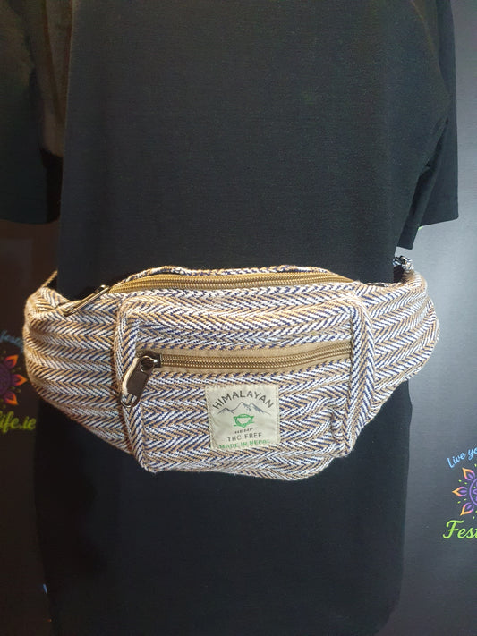 Handmade Hemp Bum Bag - Blue