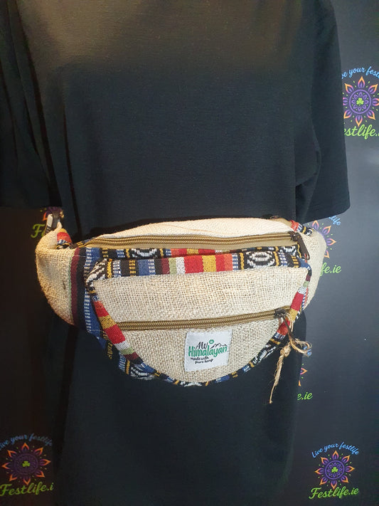 Handmade Hemp & Cotton Bum Bag - Mixed Designs