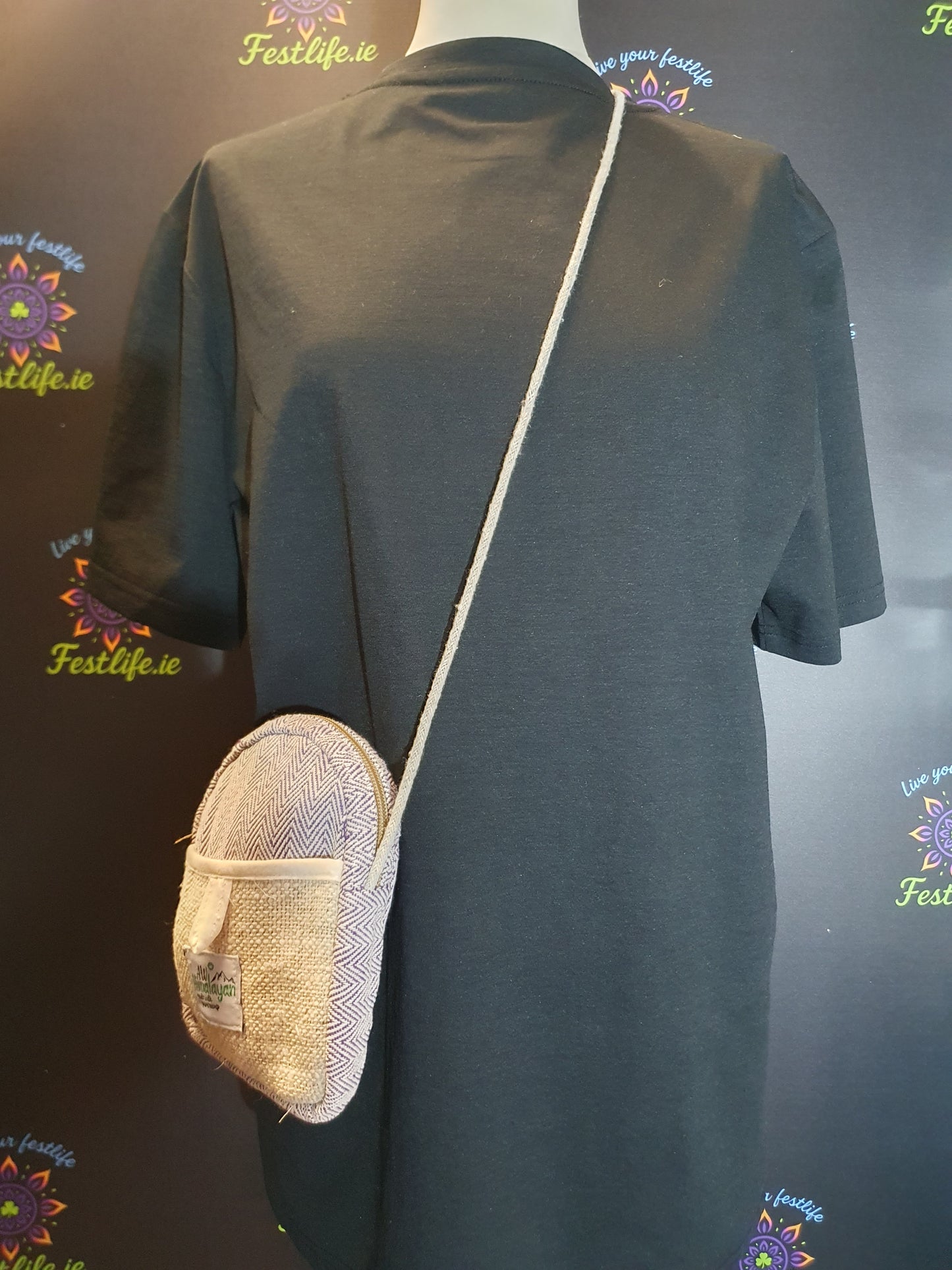 Mobile Hemp Bag with String Handle (Random Colours)