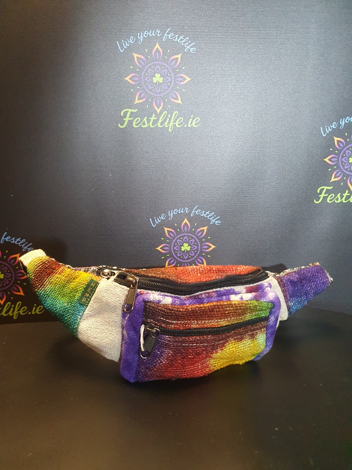 Handmade Hemp Tie-Dye Bum Bag