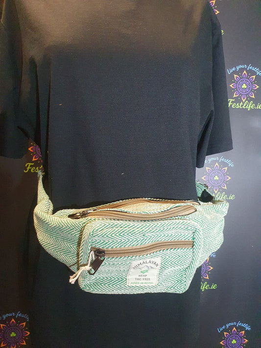 Handmade Hemp Bum Bag - Sage