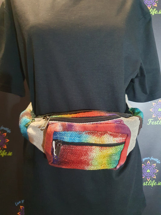 Handmade Hemp Tie-Dye Bum Bag
