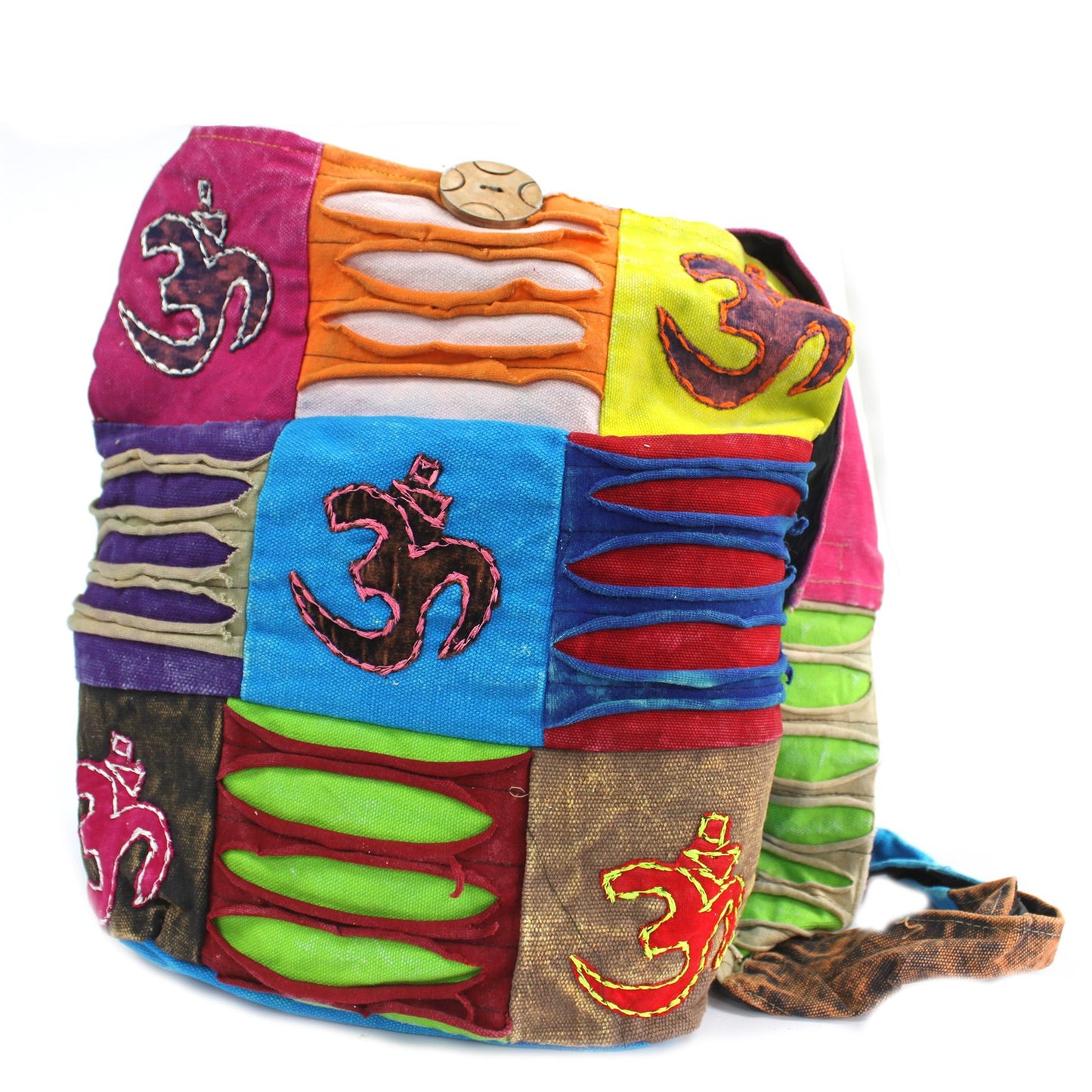 Ethnic Om Patch Sling Bag – Bohemian Multicolour