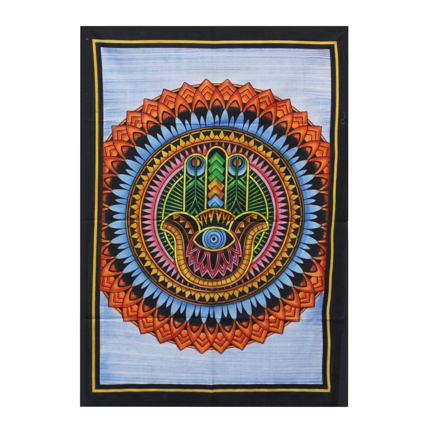 Handbrushed Cotton Wall Art – Hamsa