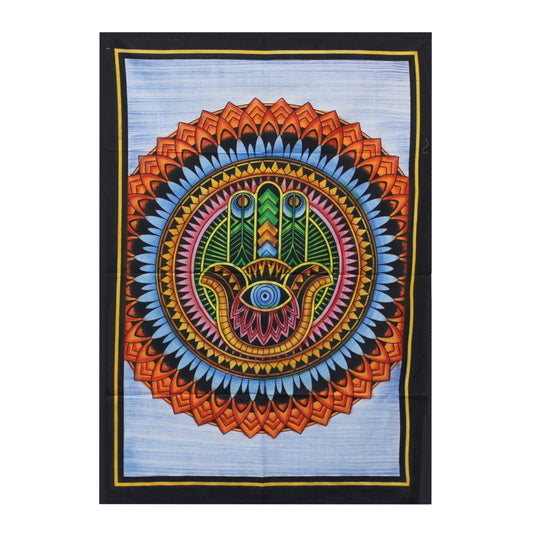 Handbrushed Cotton Wall Art – Hamsa