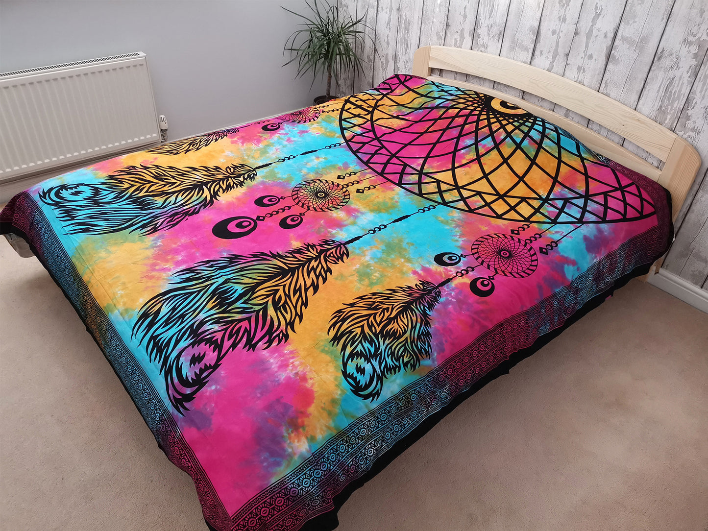 Double Cotton Bedspread + Wall Hanging – Dreamcatcher