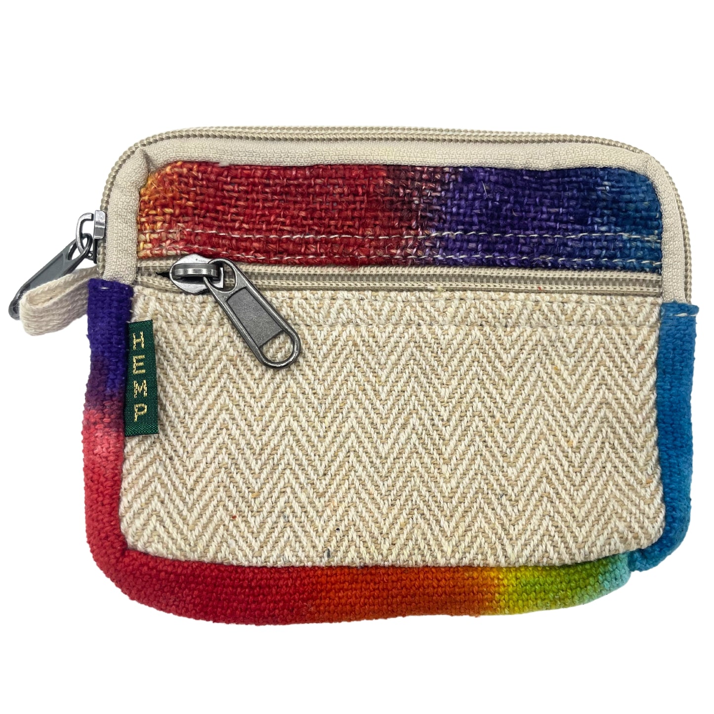 Handmade Hemp Tie-Dye Square Pouch Bag
