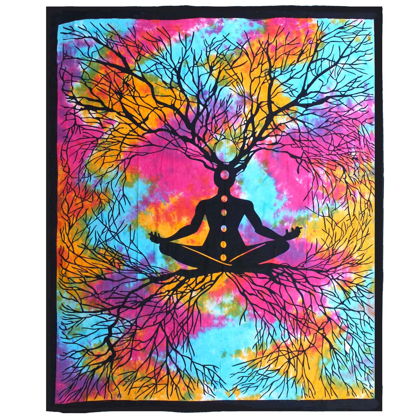 Double Cotton Bedspread + Wall Hanging – Yoga Tree
