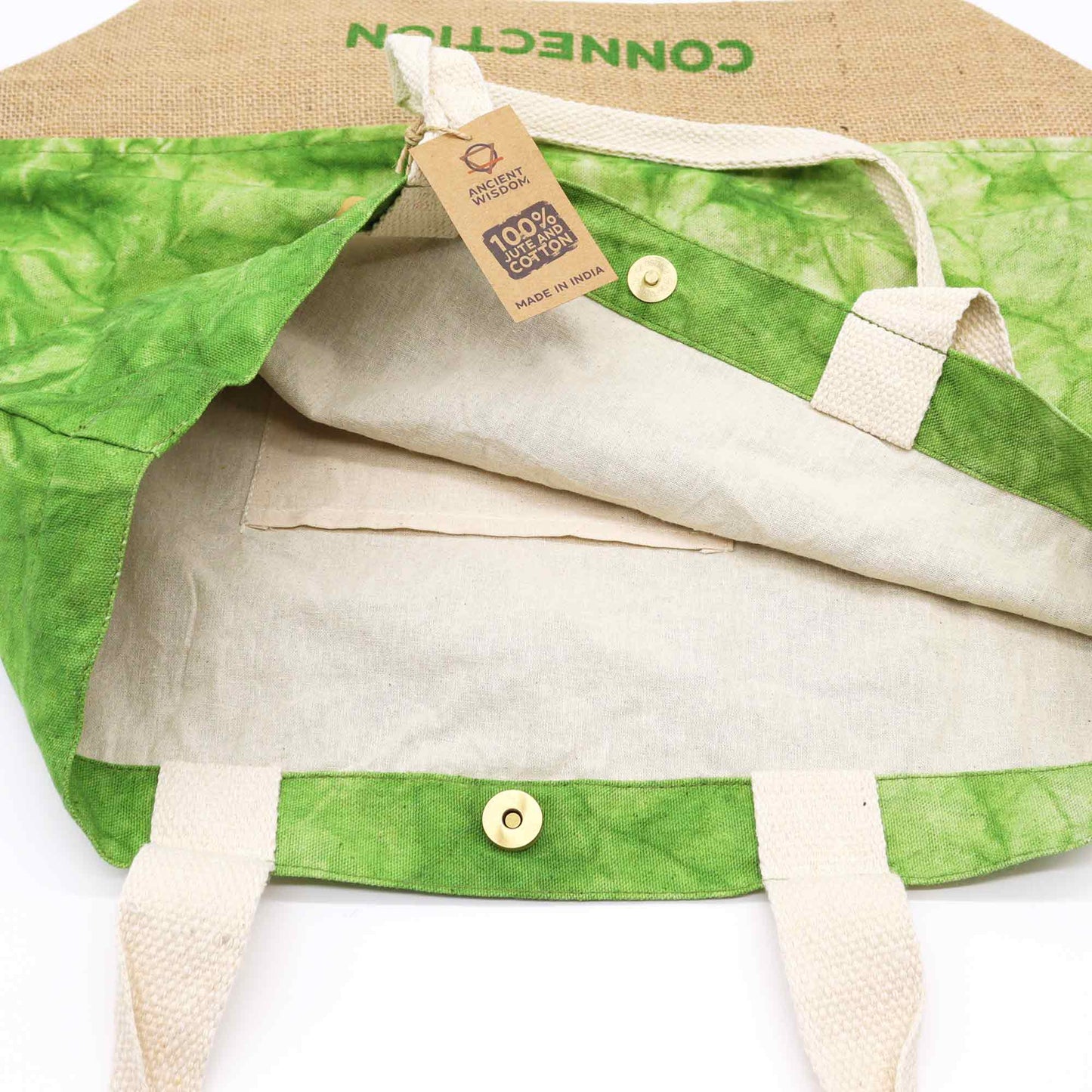 Green Stonewash - All Natural Bag - Tree Of Life (Connection)