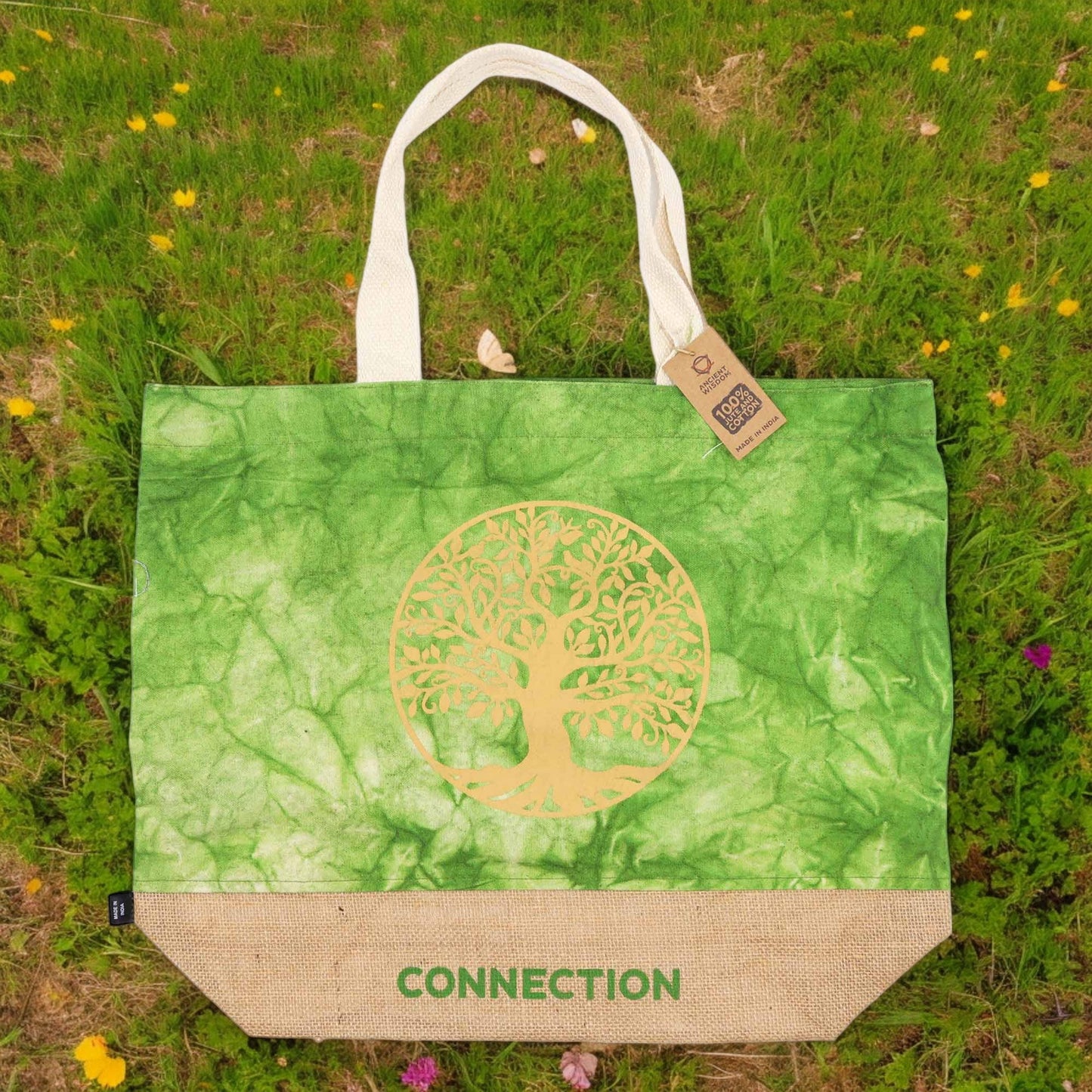 Green Stonewash - All Natural Bag - Tree Of Life (Connection)