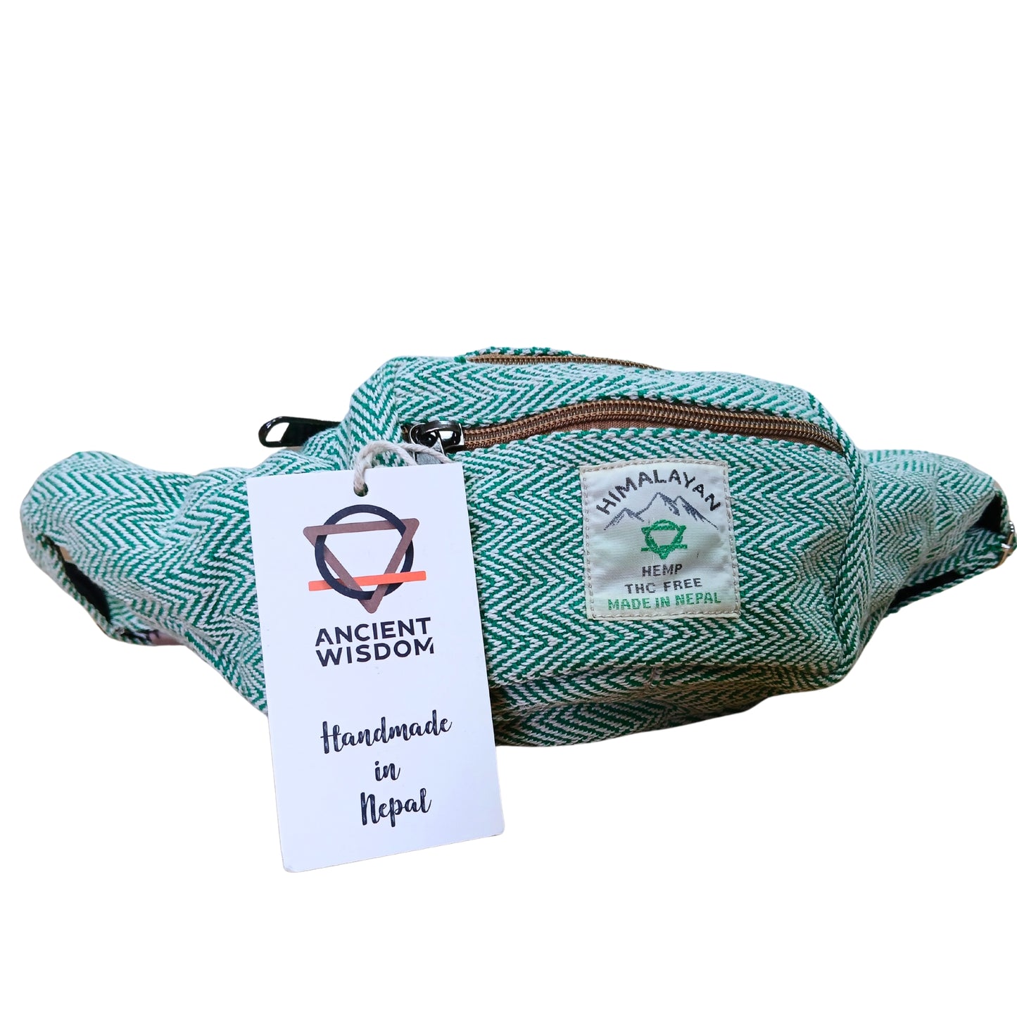 Handmade Hemp Bum Bag - Sage