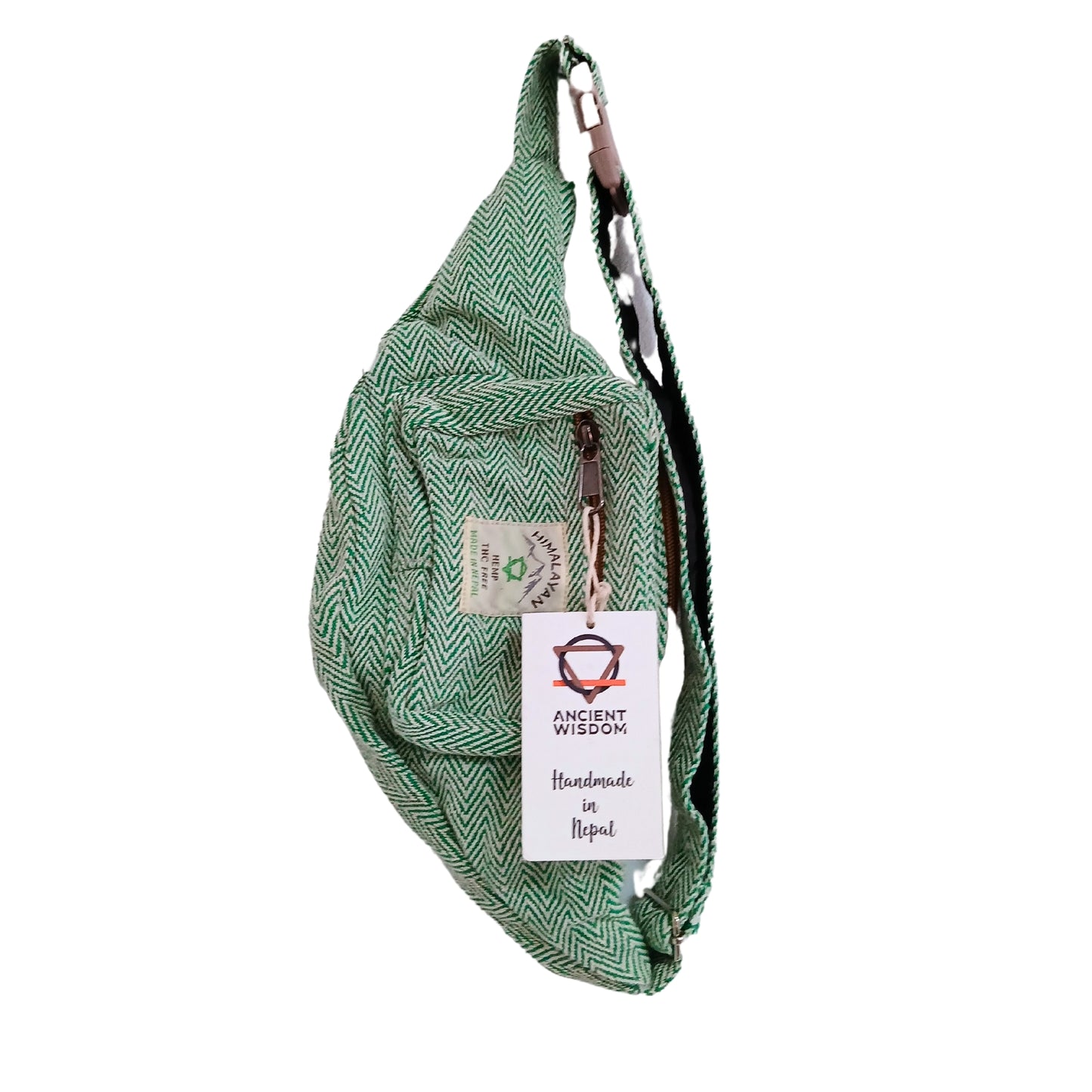 Handmade Hemp Bum Bag - Sage