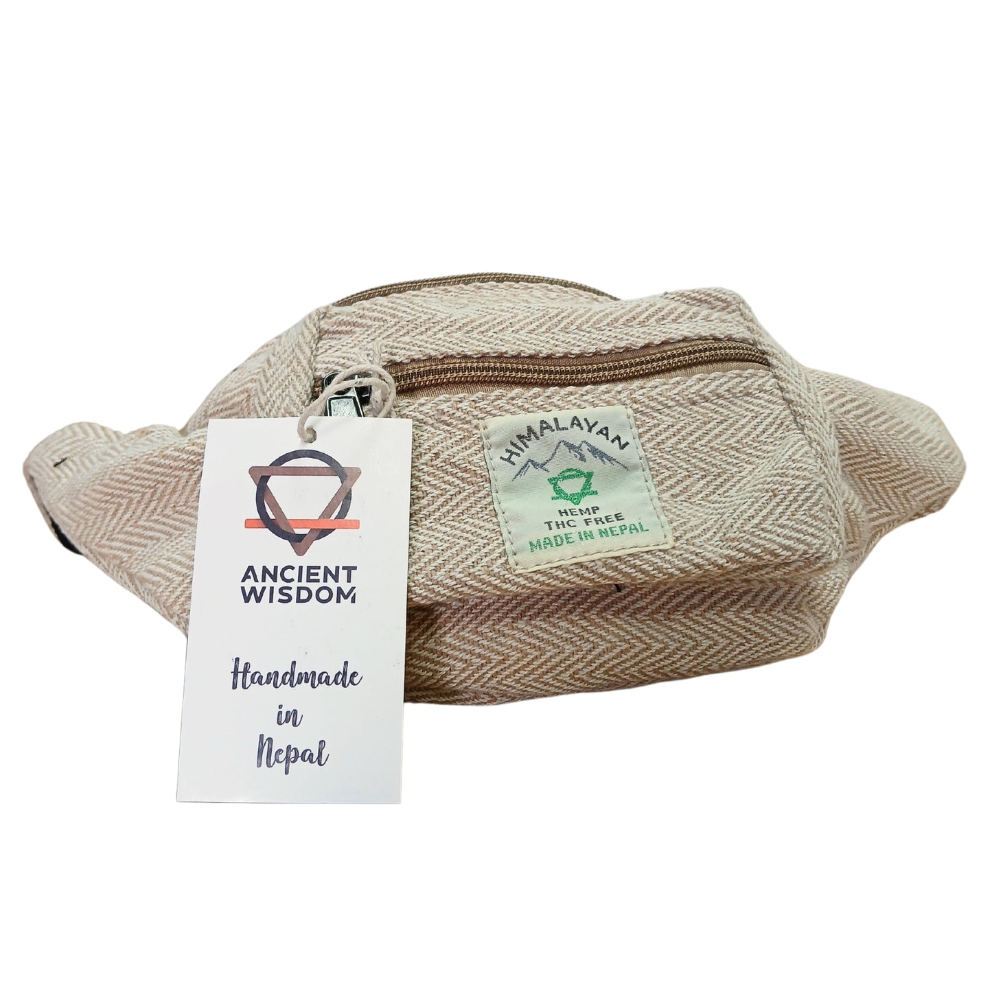 Handmade Hemp Bum Bag - Natural