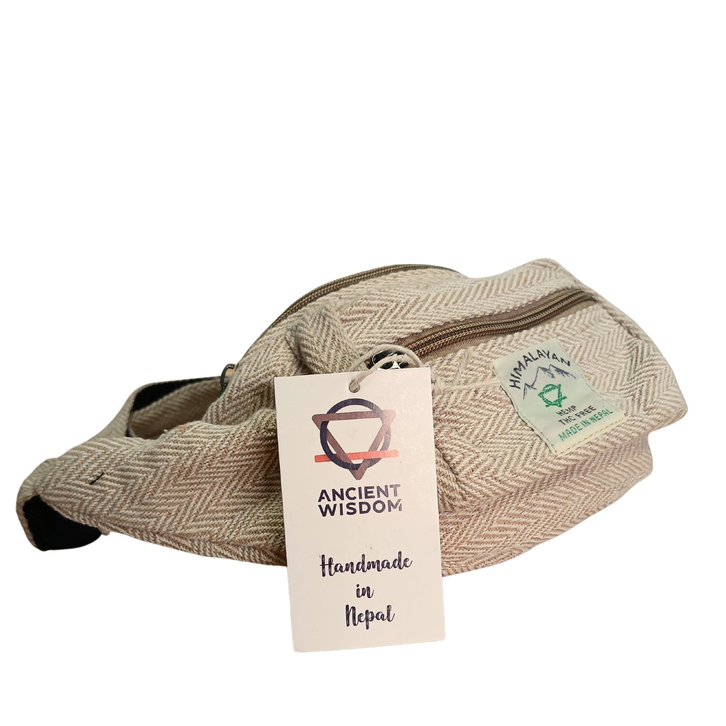 Handmade Hemp Bum Bag - Natural