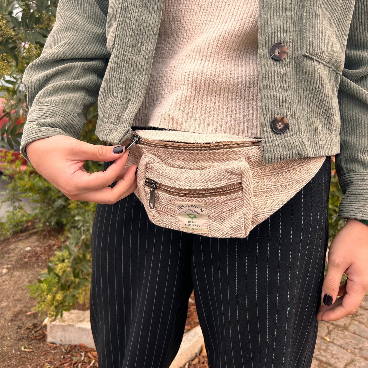 Handmade Hemp Bum Bag - Natural