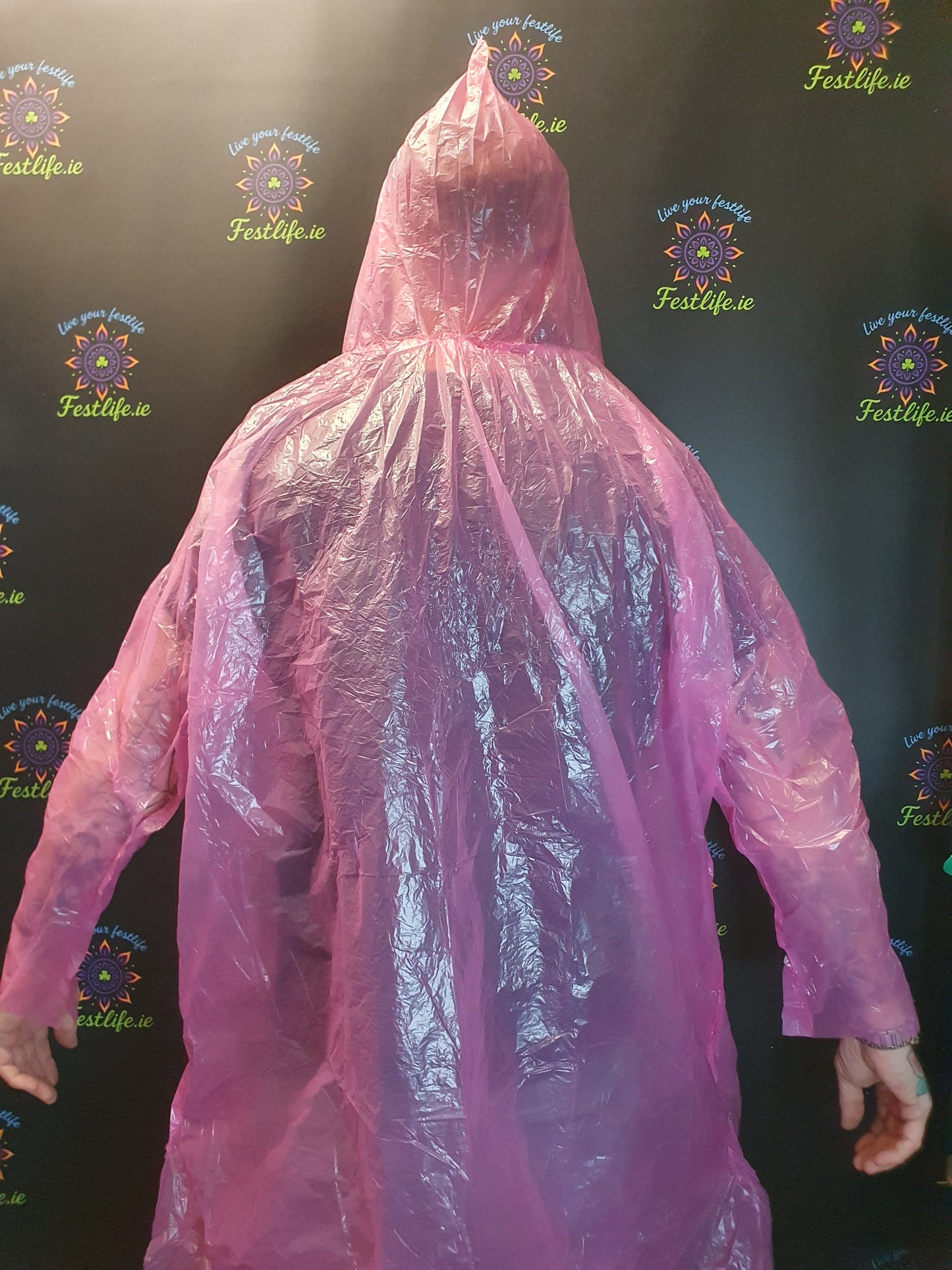 Disposable Festival Rain Poncho with Sleeves