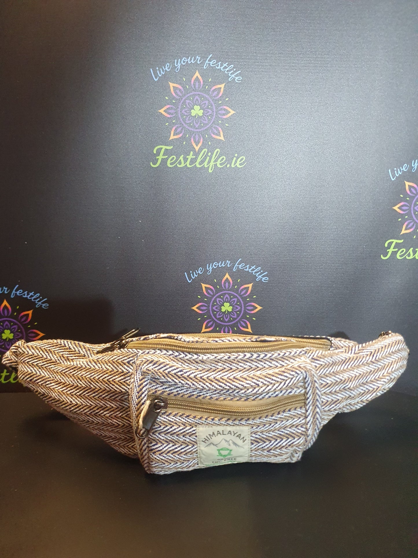 Handmade Hemp Bum Bag - Blue