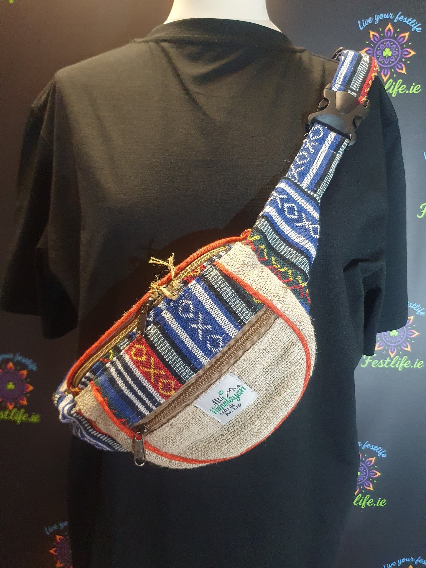 Hemp & Cotton Bum Bag – Mixed Boho Designs