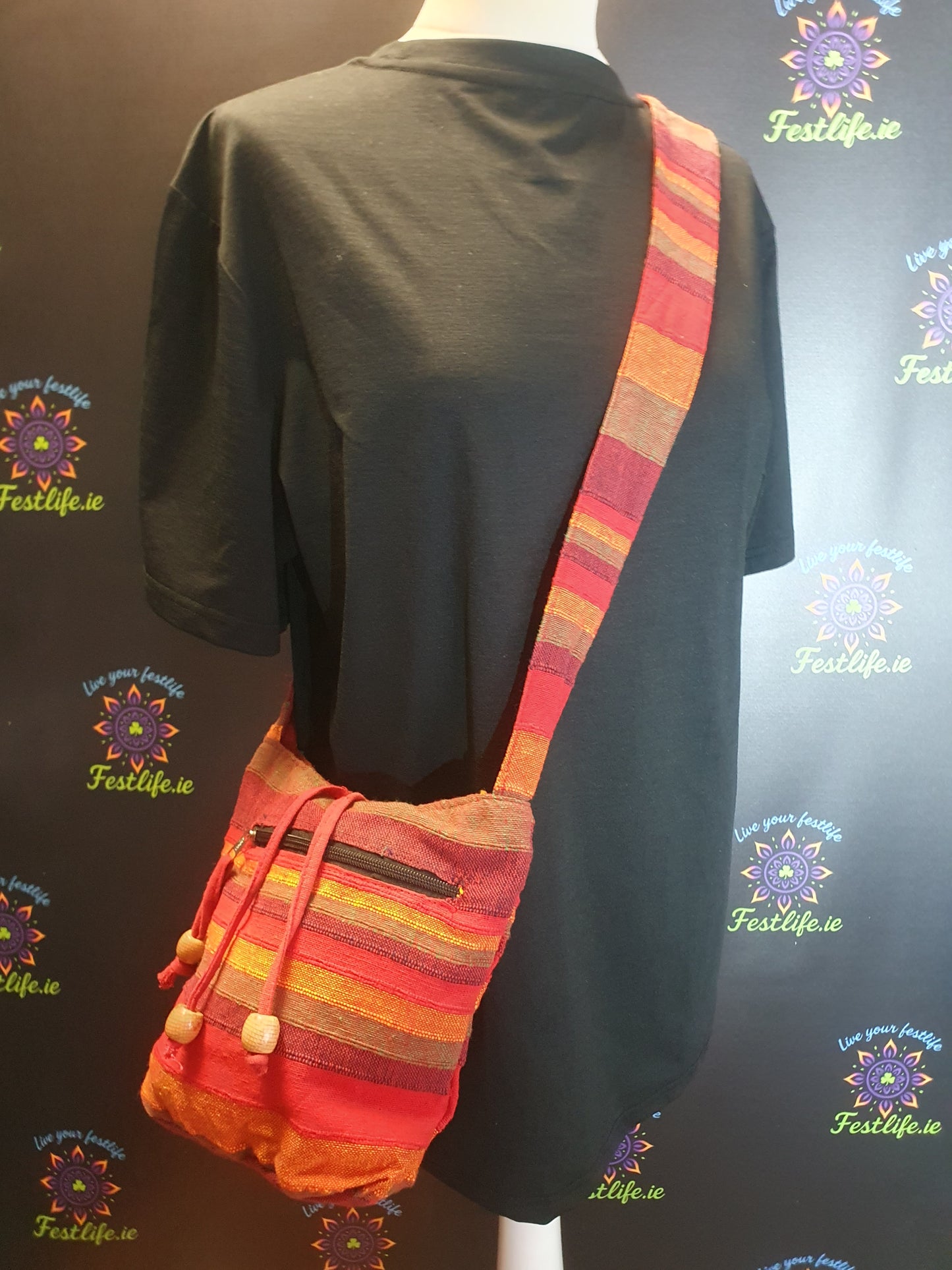 Sunset Reds Nepal Sling Bag