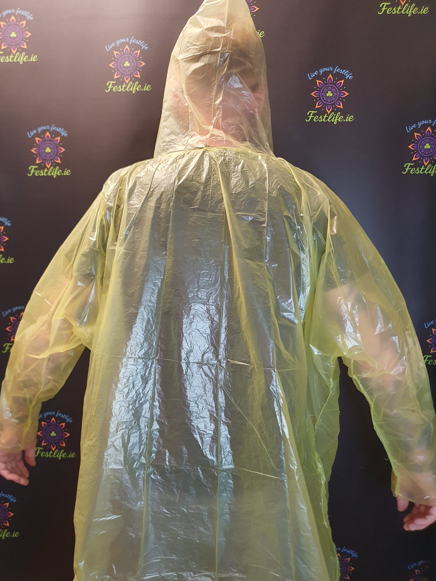 Disposable Festival Rain Poncho with Sleeves