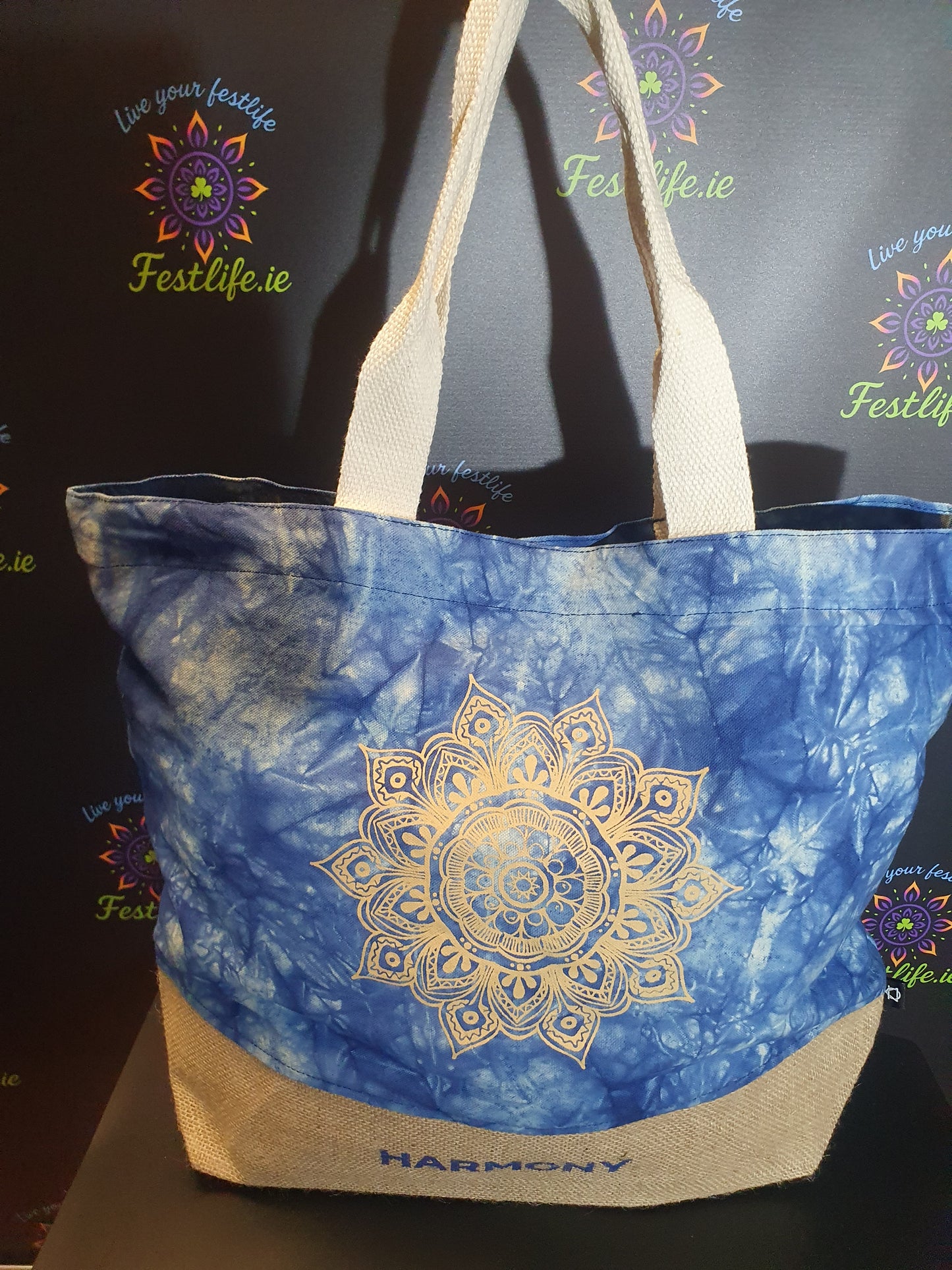 Blue Stonewash - All Natural Bag - Mandala (Harmony)