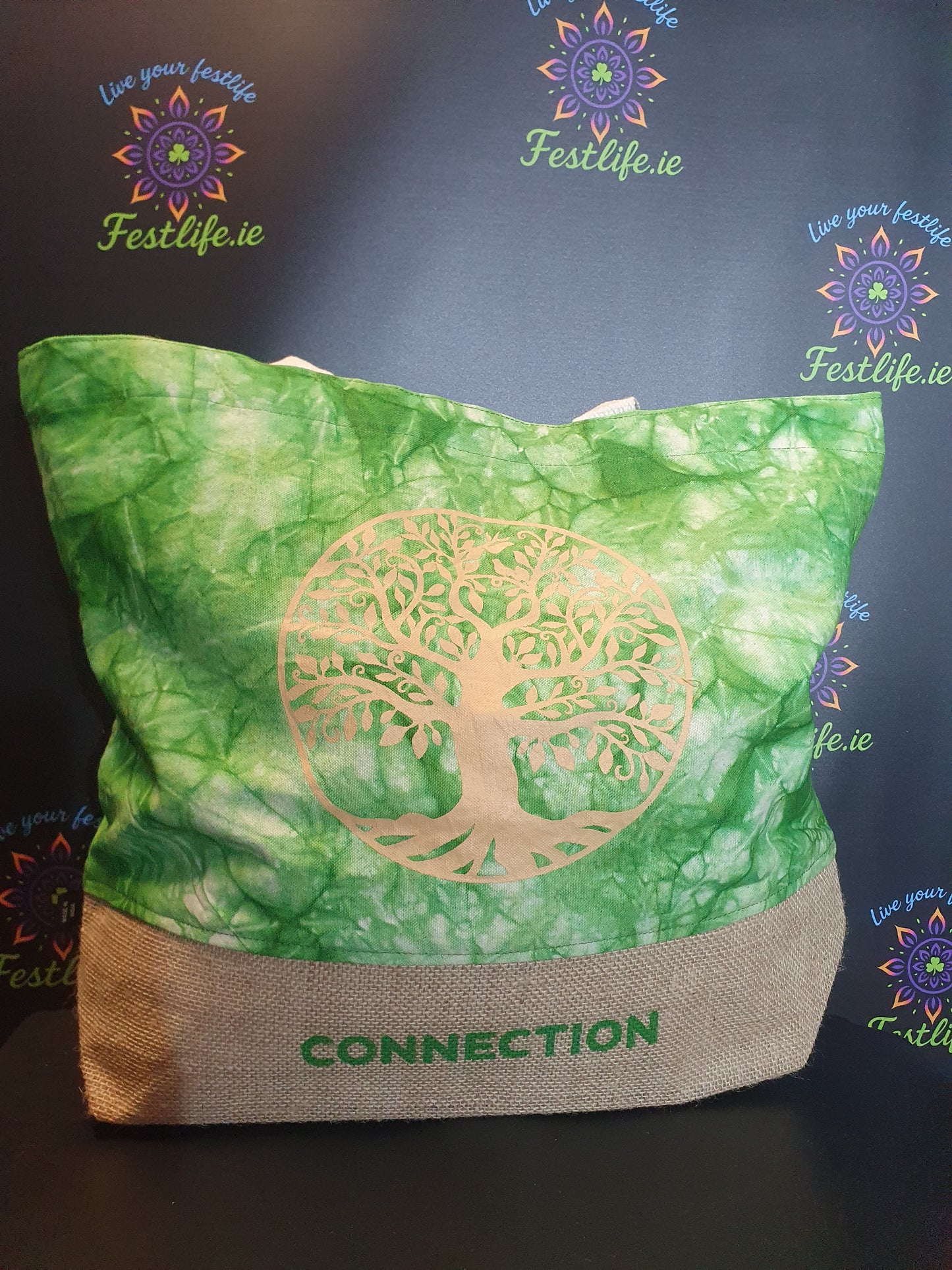 Green Stonewash - All Natural Bag - Tree Of Life (Connection)