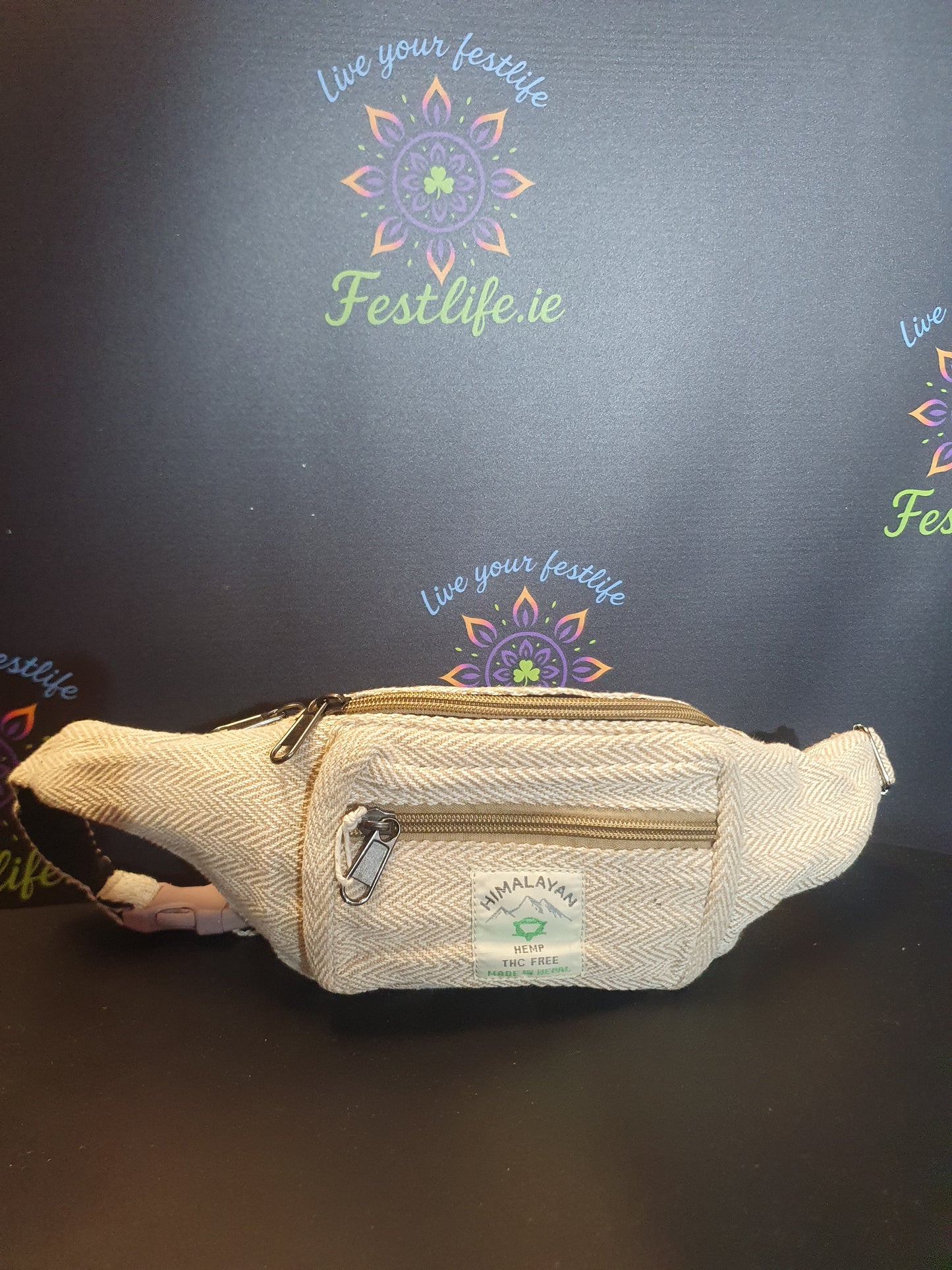 Handmade Hemp Bum Bag - Natural
