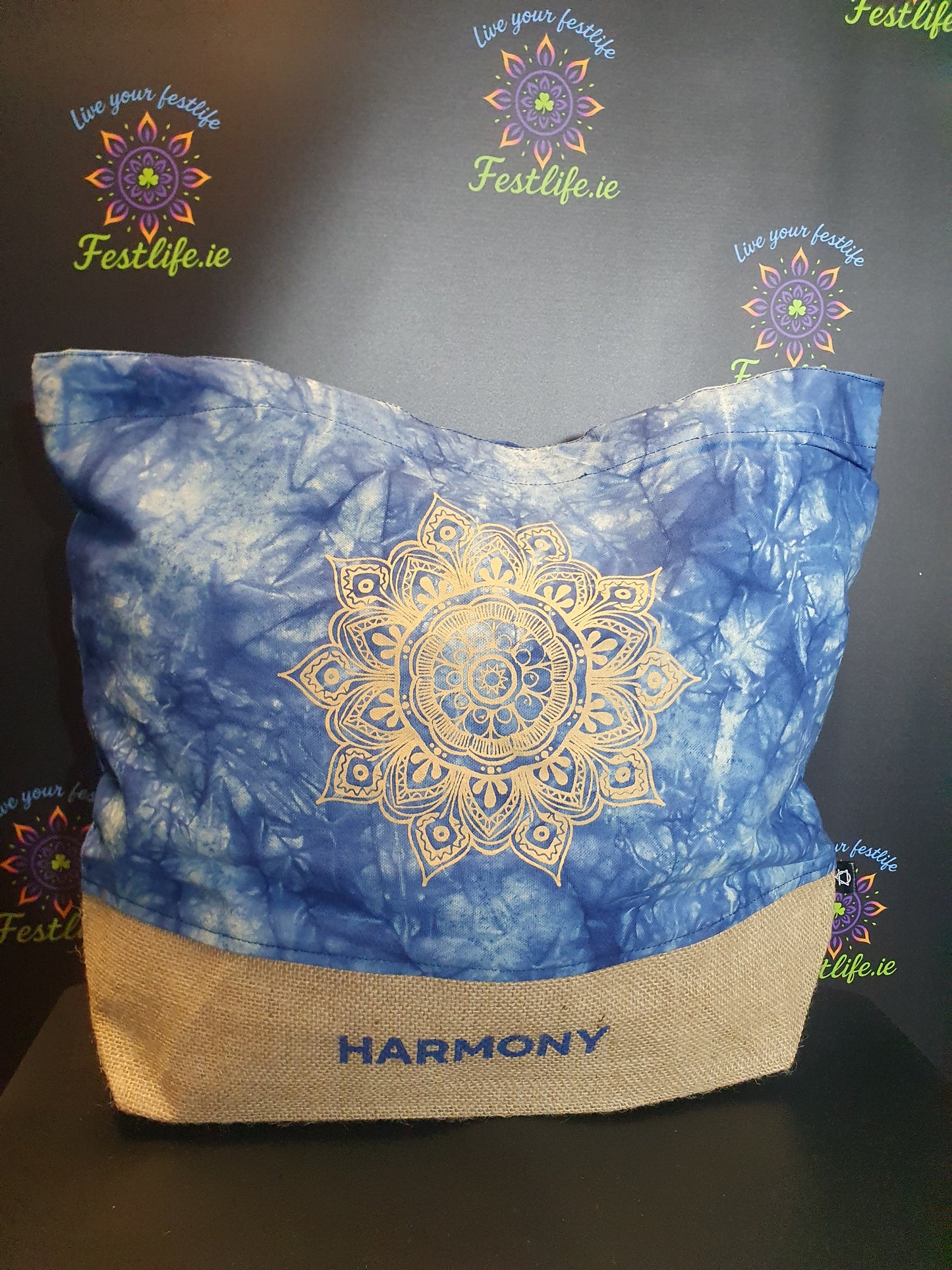 Blue Stonewash - All Natural Bag - Mandala (Harmony)