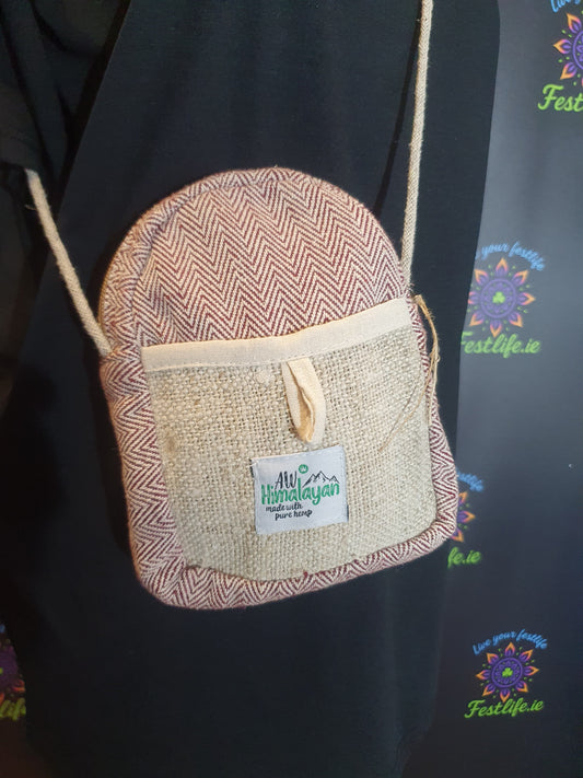 Mobile Hemp Bag with String Handle (Random Colours)