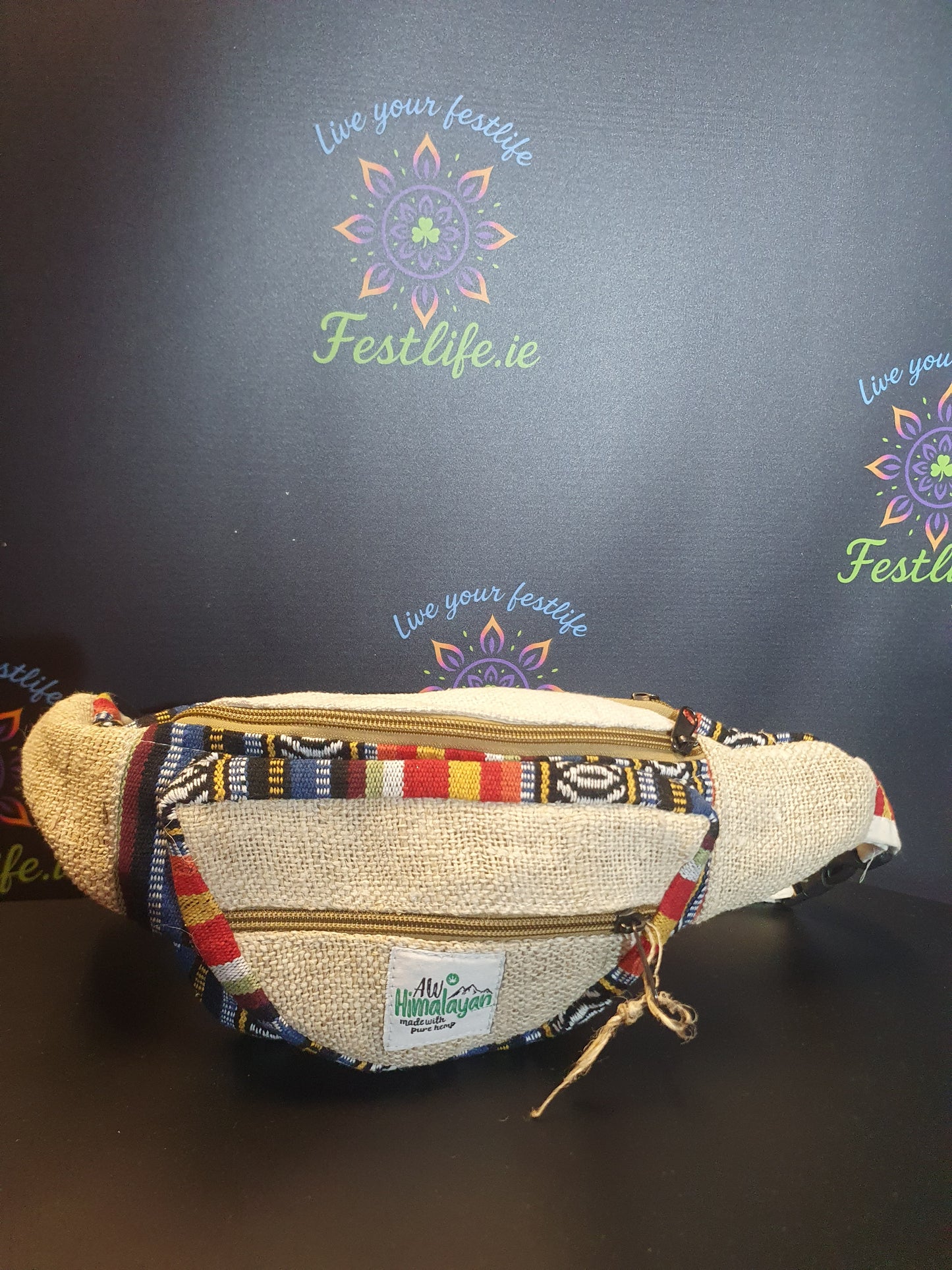Handmade Hemp & Cotton Bum Bag - Mixed Designs